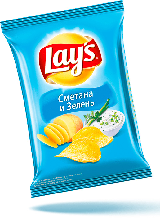 Лейз 70 гр (1*25) Сметана и зелень